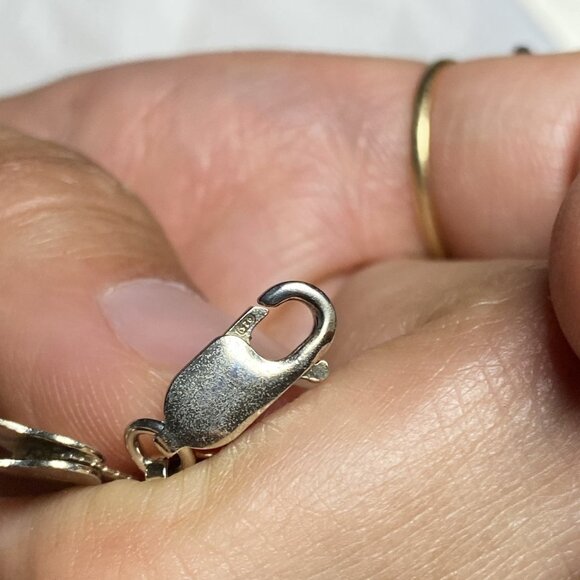 Silver Bracelet and Necklace HCT and Milor Italy Herringbone stamped 925 and 826 - Picture 5 of 13